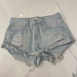 Denim shorts